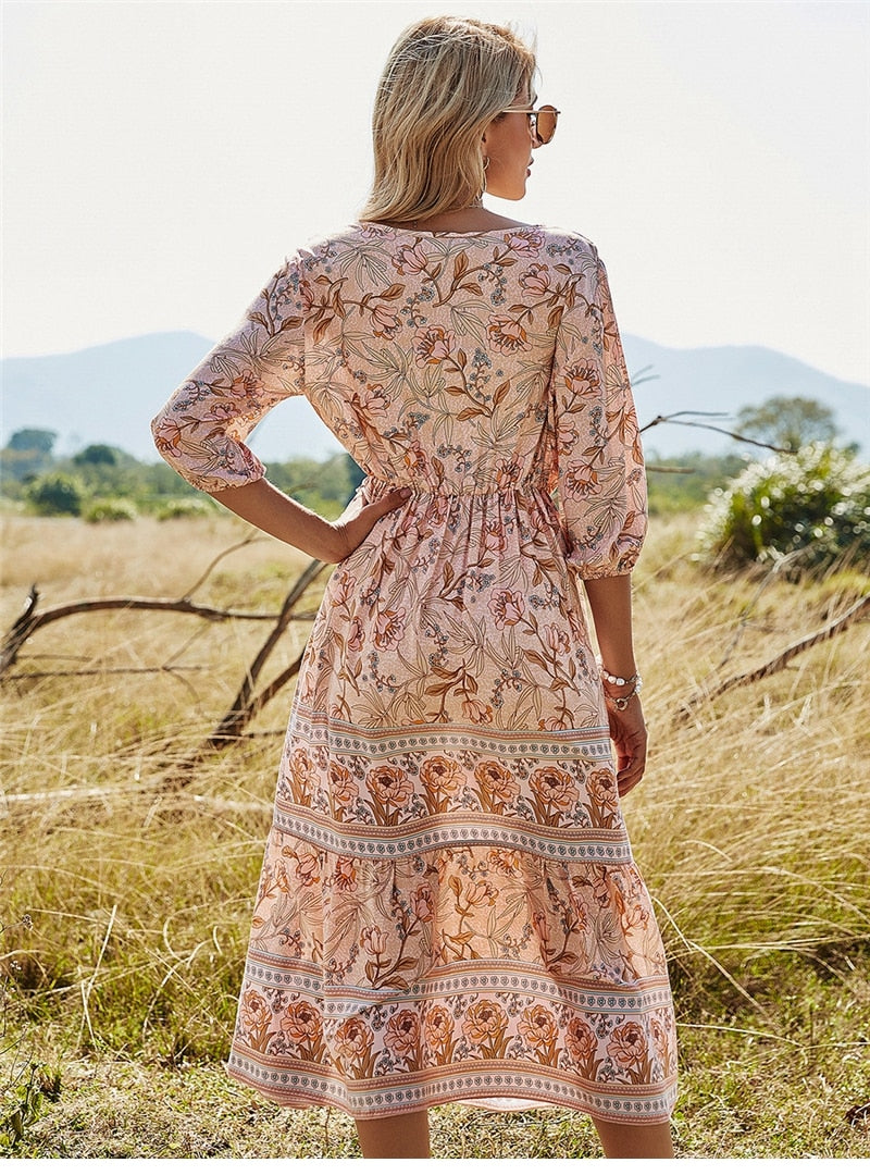 Béa Robe d'Été Femme | Silhouette Flottante, Style Bohème Chic