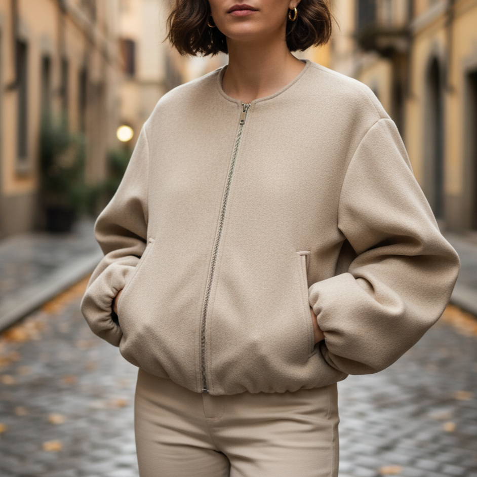 Blouson aviateur d'hiver Lisana pour femme | Zippé, style rétro 0