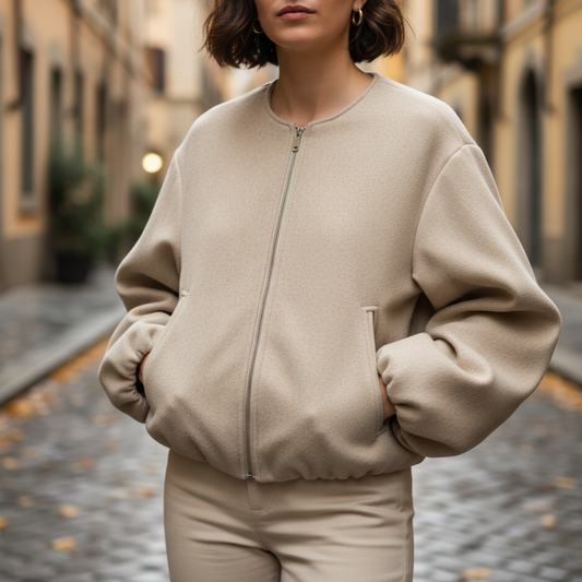 Blouson aviateur d'hiver Lisana pour femme | Zippé, style rétro 0