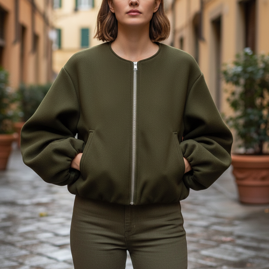 Blouson aviateur d'hiver Lisana pour femme | Zippé, style rétro 2