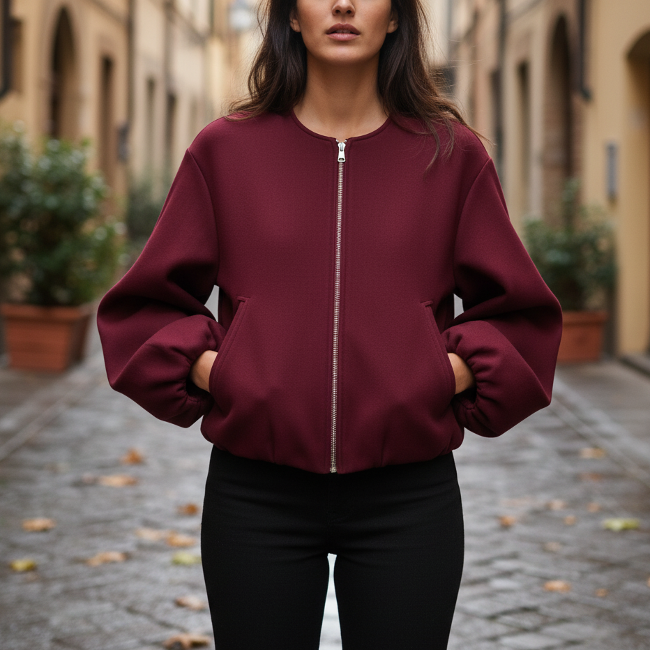 Blouson aviateur d'hiver Lisana pour femme | Zippé, style rétro 3