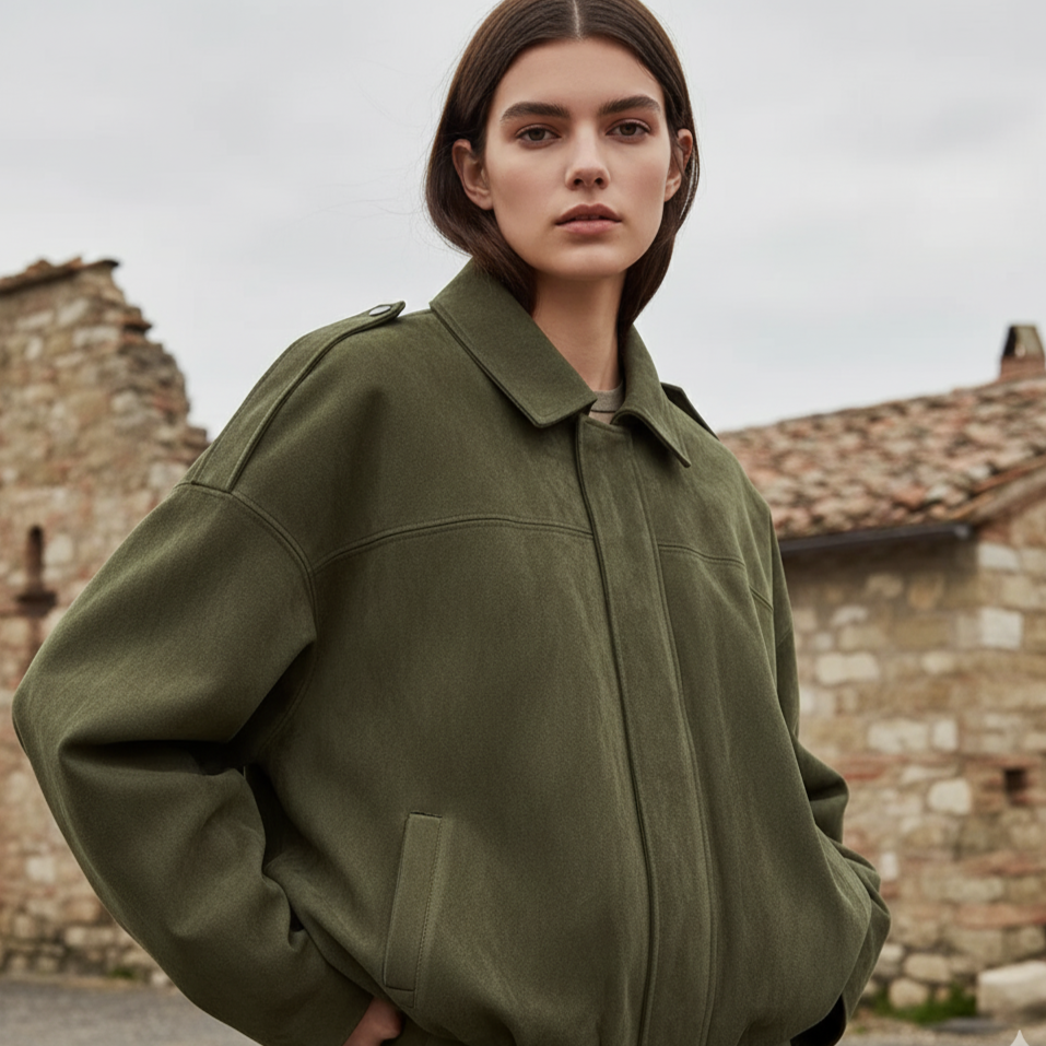 Blouson aviateur en daim Garda pour femme | Manches courtes, longues et zippées 1