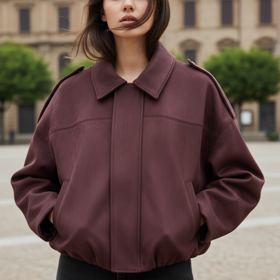 Blouson aviateur en daim Garda pour femme | Manches courtes, longues et zippées 3