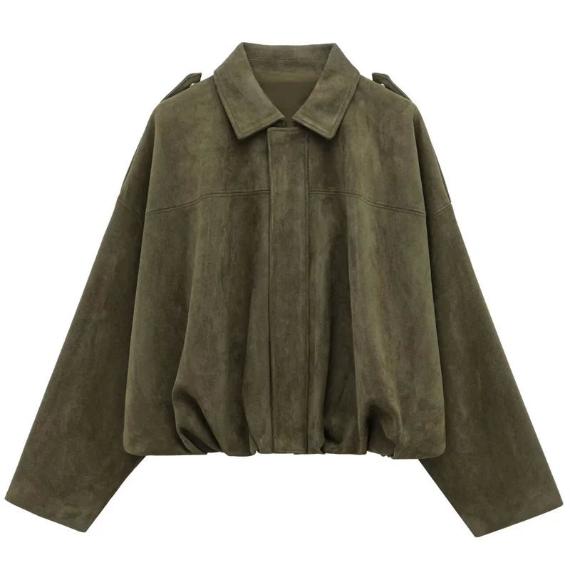 Blouson aviateur en daim Garda pour femme | Manches courtes, longues et zippées 6