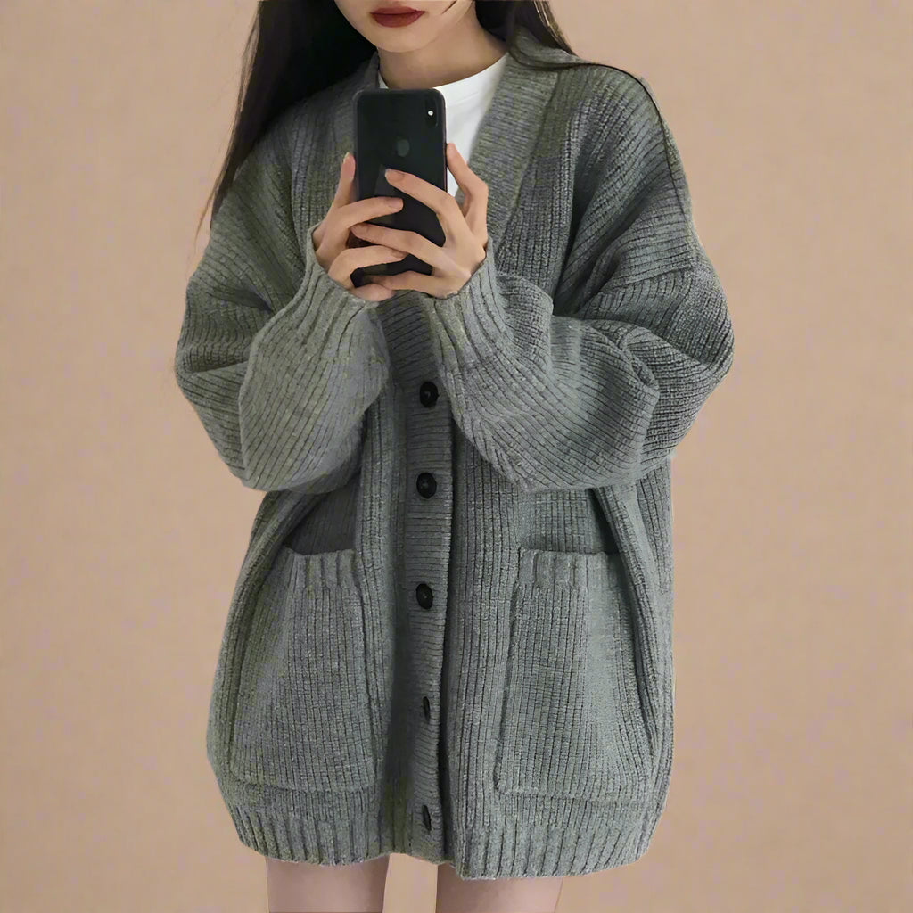 Liora Cardigan Élastique pour Femme en Coton | Chic, Confortable, Coupe Moderne 1