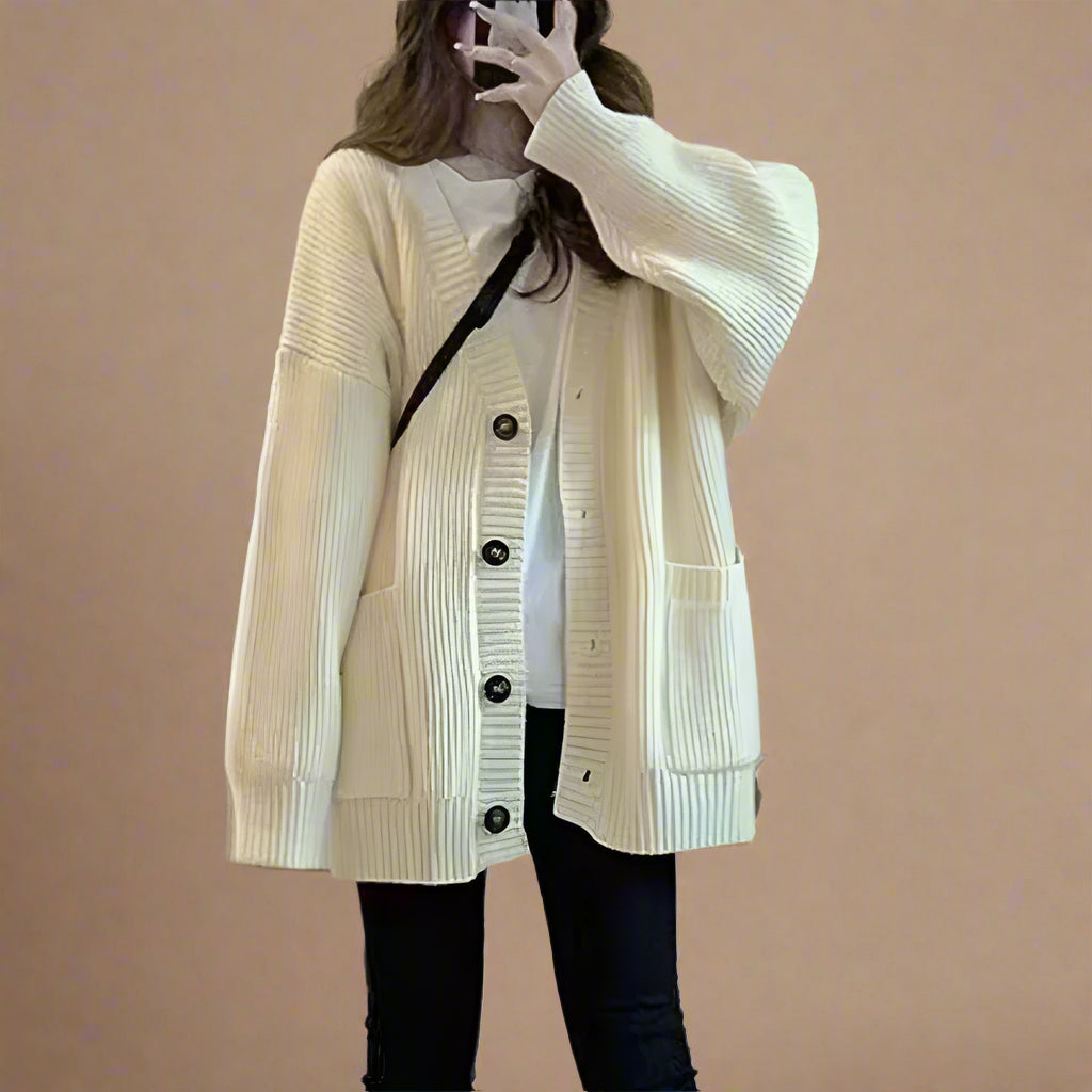 Liora Cardigan Élastique pour Femme en Coton | Chic, Confortable, Coupe Moderne 5