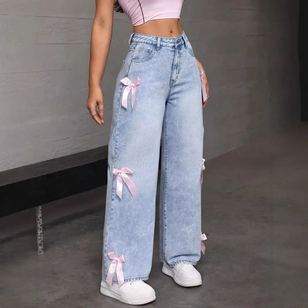 Liora Jeans Femme Évasés Taille Haute pour Femme | Délavés, Vintage, Confortables 2