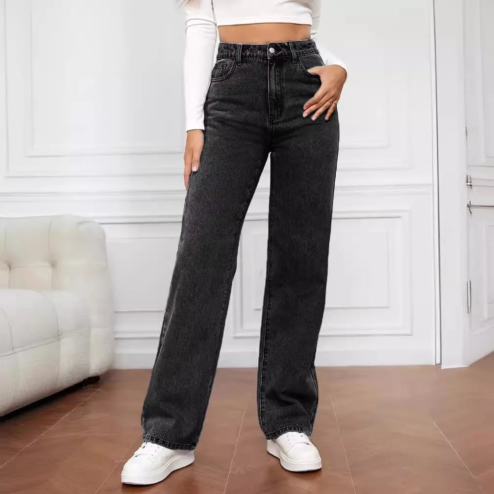 Liora Pantalons Baggy Femme Taille Haute en Jean | Style Rétro, Confort Optimal 7