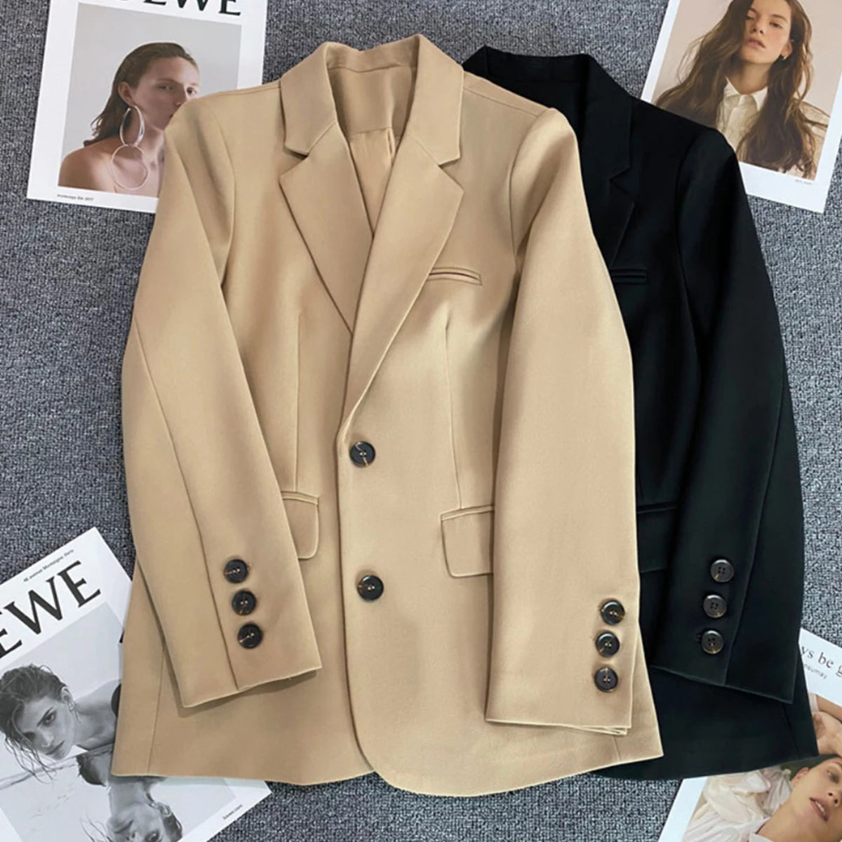 Liora Veste Femme Chic en Tissu Léger | Coupe Droite, Élégante, Polyvalente 3