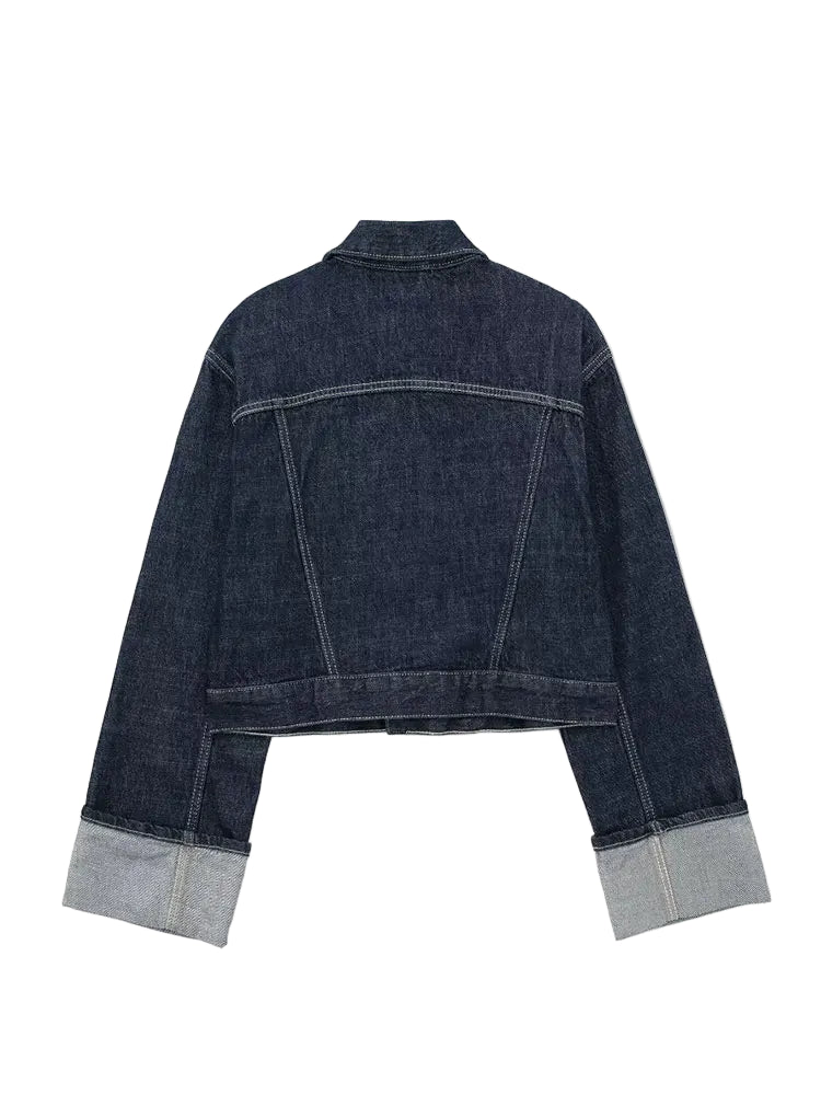 Liora Veste en Jean Femme Vintage à Manches Longues | Confortable, avec Poches 2