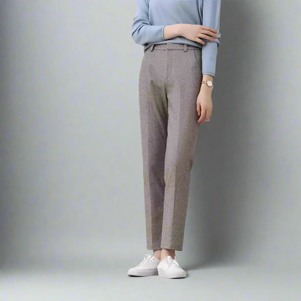 Pantalon élégant en tweed Tavia pour femme | Taille haute, effet amincissant 3