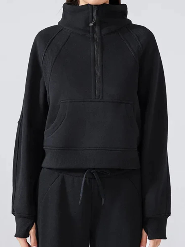 Pull col roulé demi-zippé Pearl pour femme | Polaire chaude pour l'hiver 3