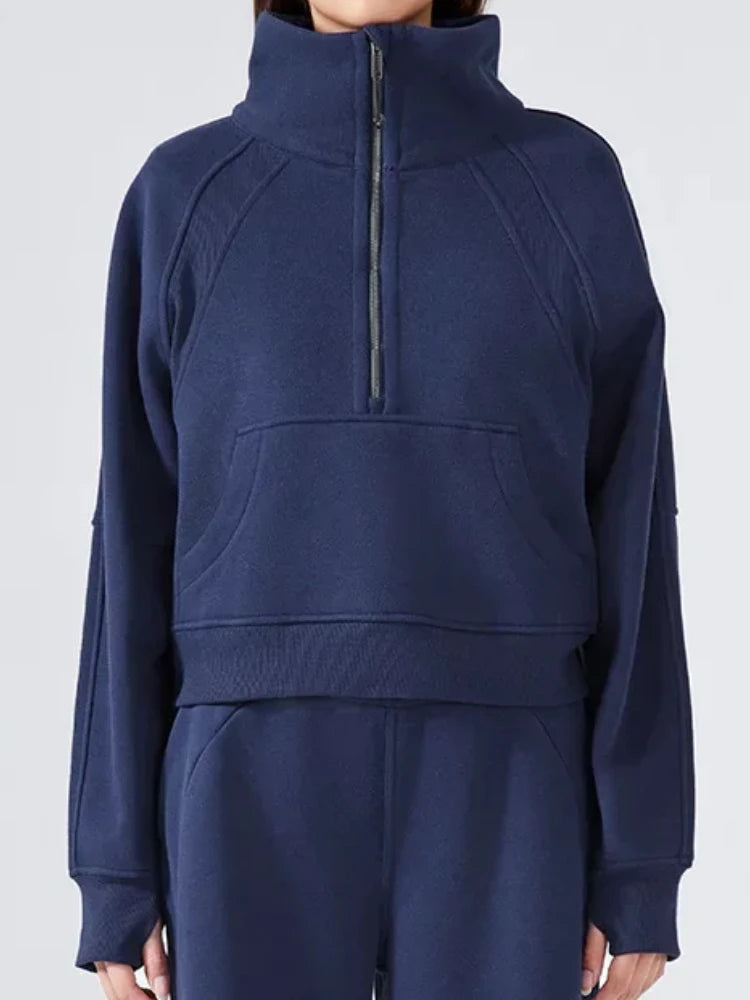 Pull col roulé demi-zippé Pearl pour femme | Polaire chaude pour l'hiver 5