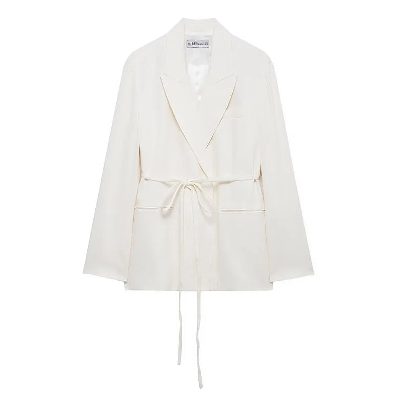 Tailleur à lacets Callista pour femme | Blazer à revers et pantalon taille haute 4