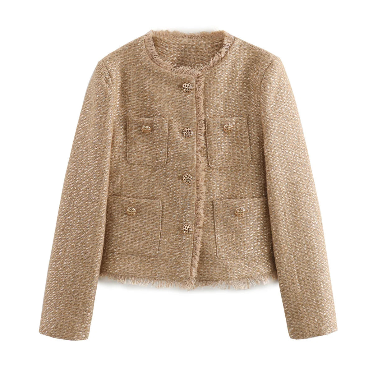 Veste en tweed Valena pour femme | Laine, avec boutons 8