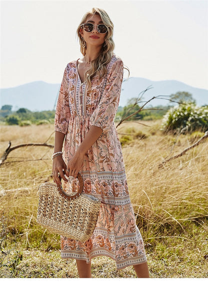 Béa Robe d'Été Femme | Silhouette Flottante, Style Bohème Chic