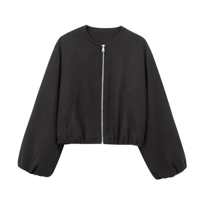 Blouson aviateur d'hiver Lisana pour femme | Zippé, style rétro 6