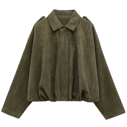 Blouson aviateur en daim Garda pour femme | Manches courtes, longues et zippées 6