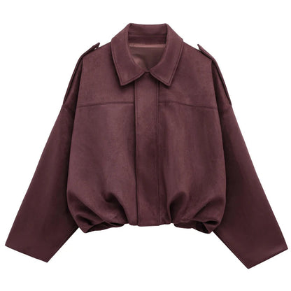 Blouson aviateur en daim Garda pour femme | Manches courtes, longues et zippées 7