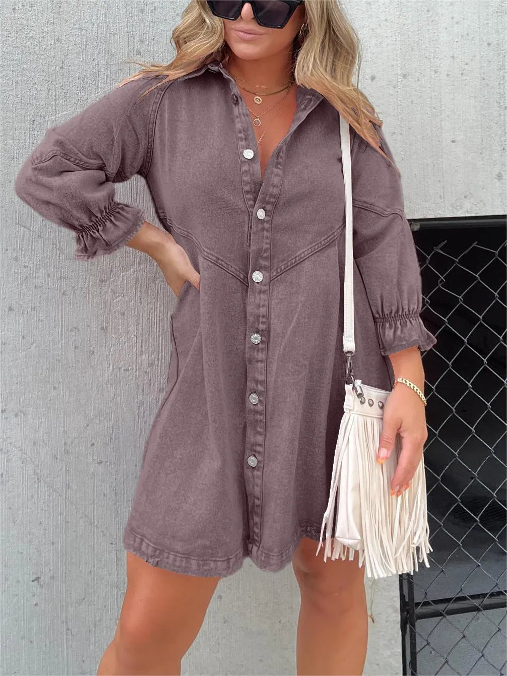 Elara Robe Longue Femme | Manches Bouffantes, Élégante et Tendance