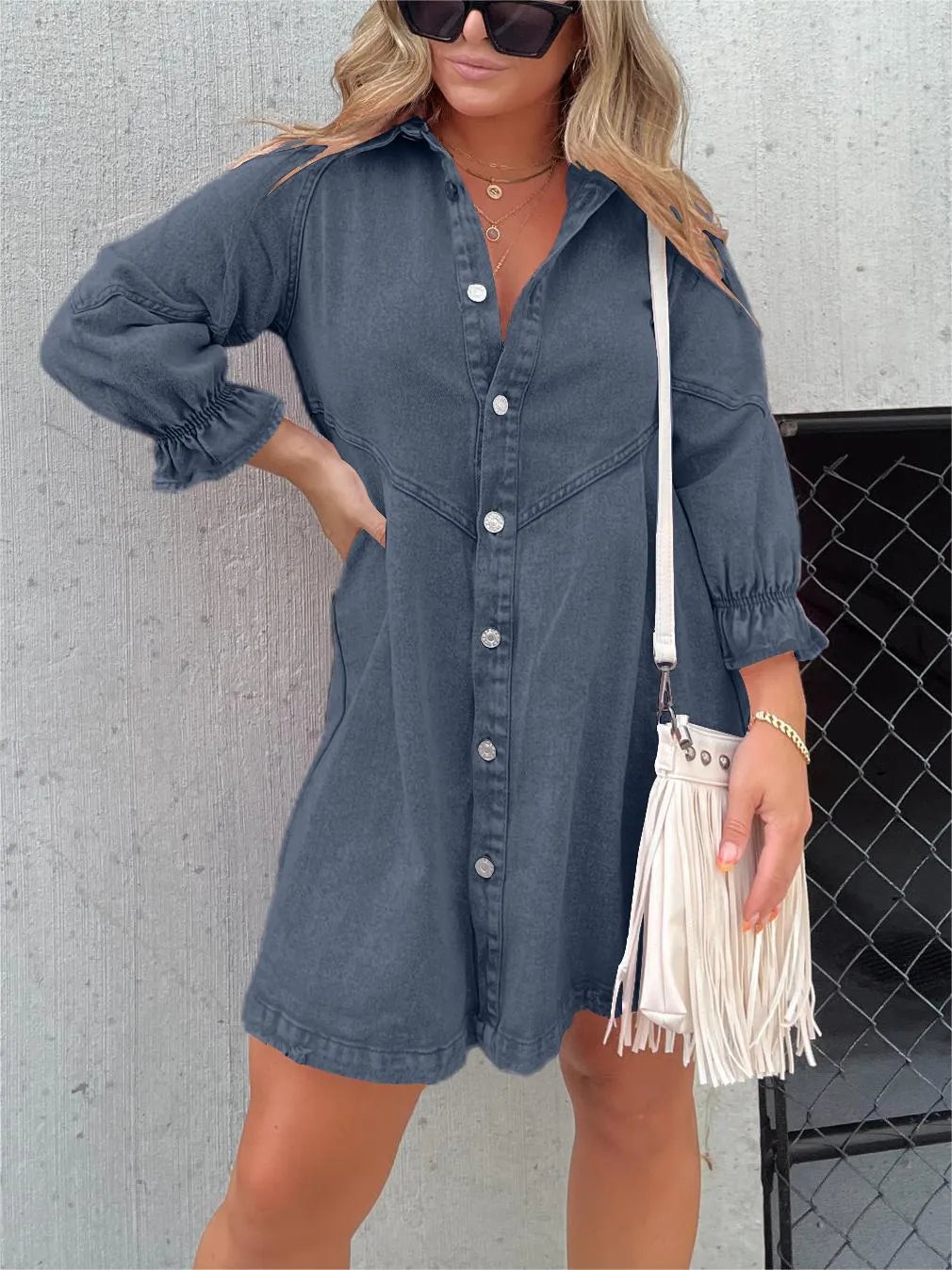 Elara Robe Longue Femme | Manches Bouffantes, Élégante et Tendance
