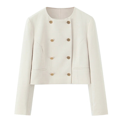 Ensemble blazer croisé Birgit pour femme | avec pantalon taille haute 3