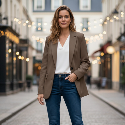 Elixia Veste Femme Chic en Tissu Léger | Coupe Droite, Élégante, Polyvalente