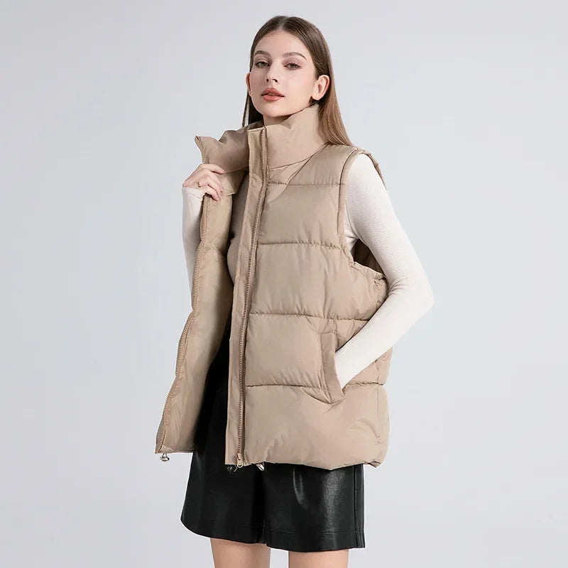 Gilet ample en duvet de canard Eilara pour femme | Chaud et hiver 2