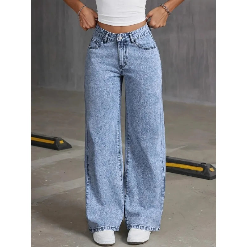 Liora Jean Femme Évasé à Taille Haute | Denim, Poches Brodées, Style Décontracté 2