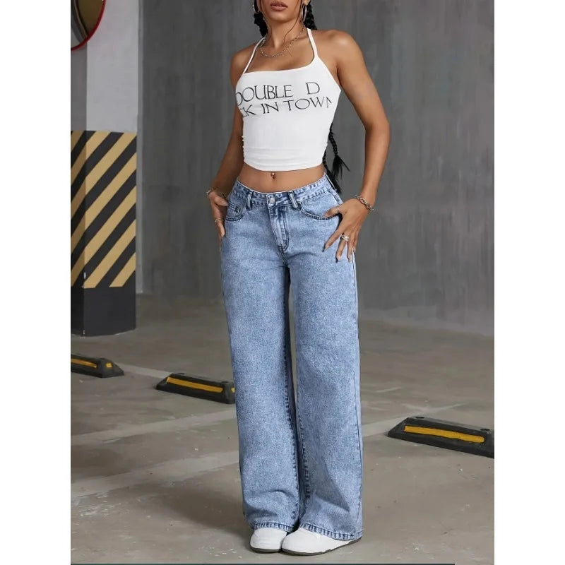 Liora Jean Femme Évasé à Taille Haute | Denim, Poches Brodées, Style Décontracté 5