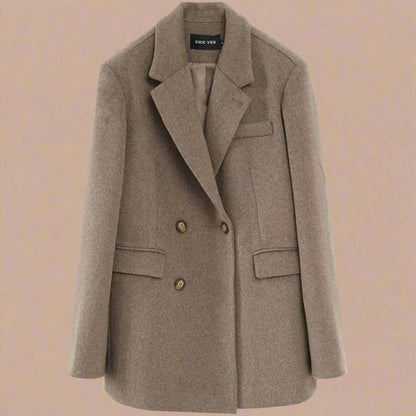 Liora Veste Blazer Femme Noir en Laine Mélangée | Épais, Confortable, Élégant 3