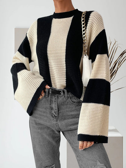 Lira Hauts en Tricot Colorblock à Manches Longues pour Femme | Confortables, Décontractés 2