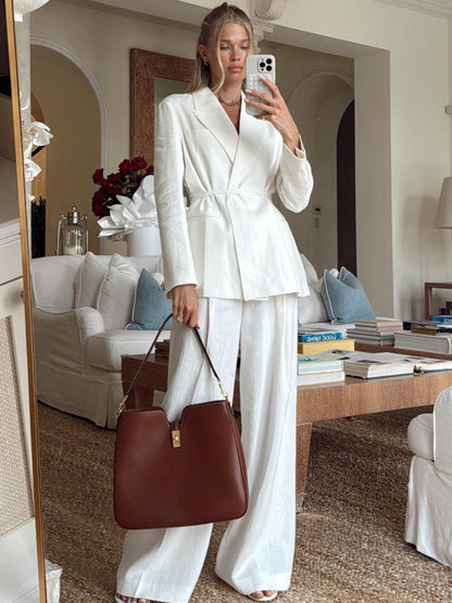 Tailleur à lacets Callista pour femme | Blazer à revers et pantalon taille haute 1