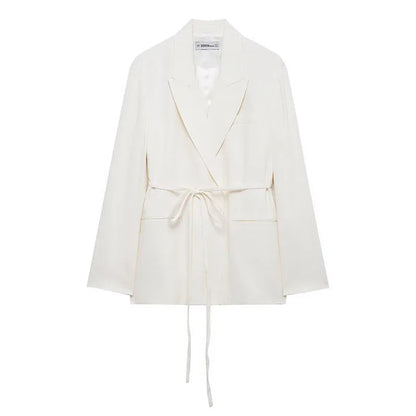 Tailleur à lacets Callista pour femme | Blazer à revers et pantalon taille haute 4