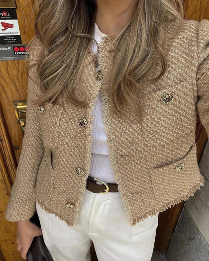 Veste en tweed Valena pour femme | Laine, avec boutons 3