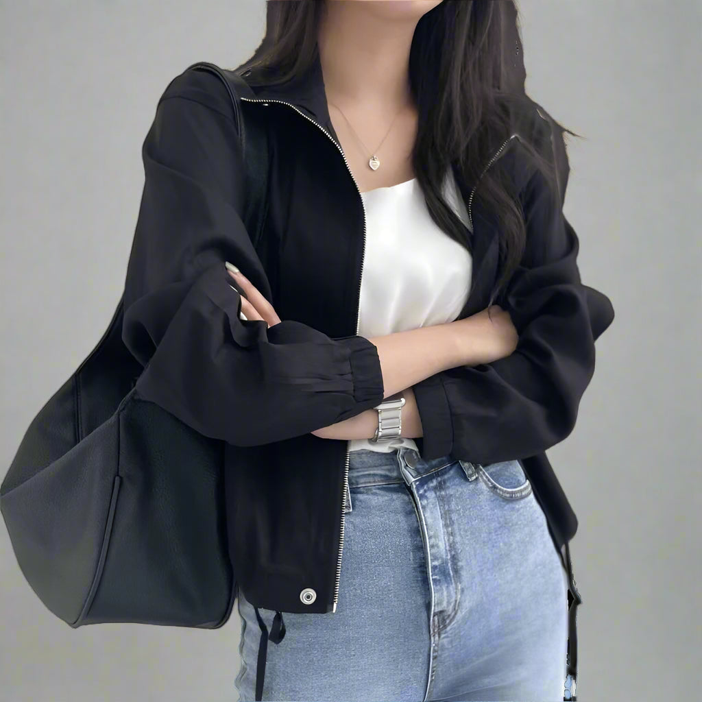 Veste légère style coréen Flera pour femme | Manches longues, lin et coton 1