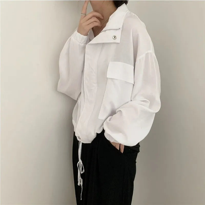 Veste légère style coréen Flera pour femme | Manches longues, lin et coton 4